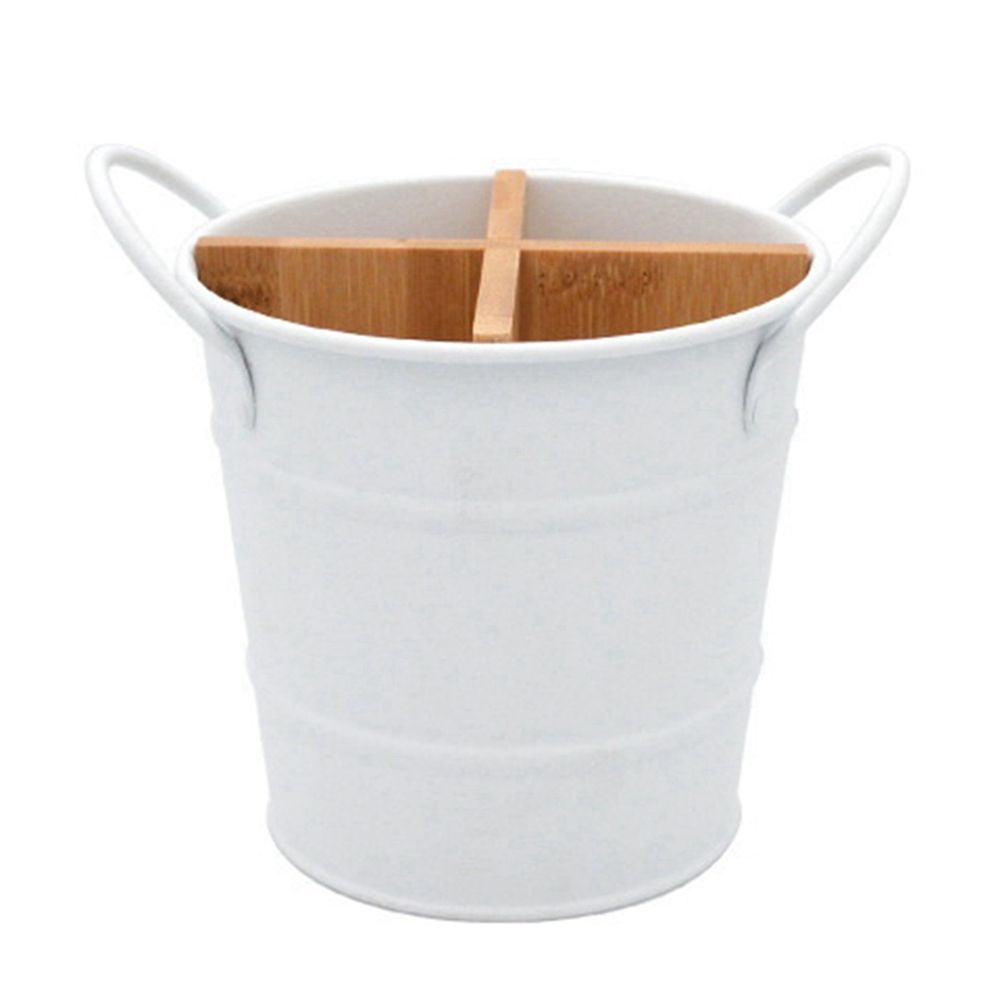 Bamboo Utensil Organizer With Drain Tray Chopstick Holder And Cutlery Stand 6