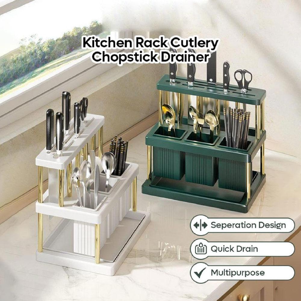 Kitchen Cutlery Holder Countertop Utensil Organizer For Spoons Forks Chopsticks 2