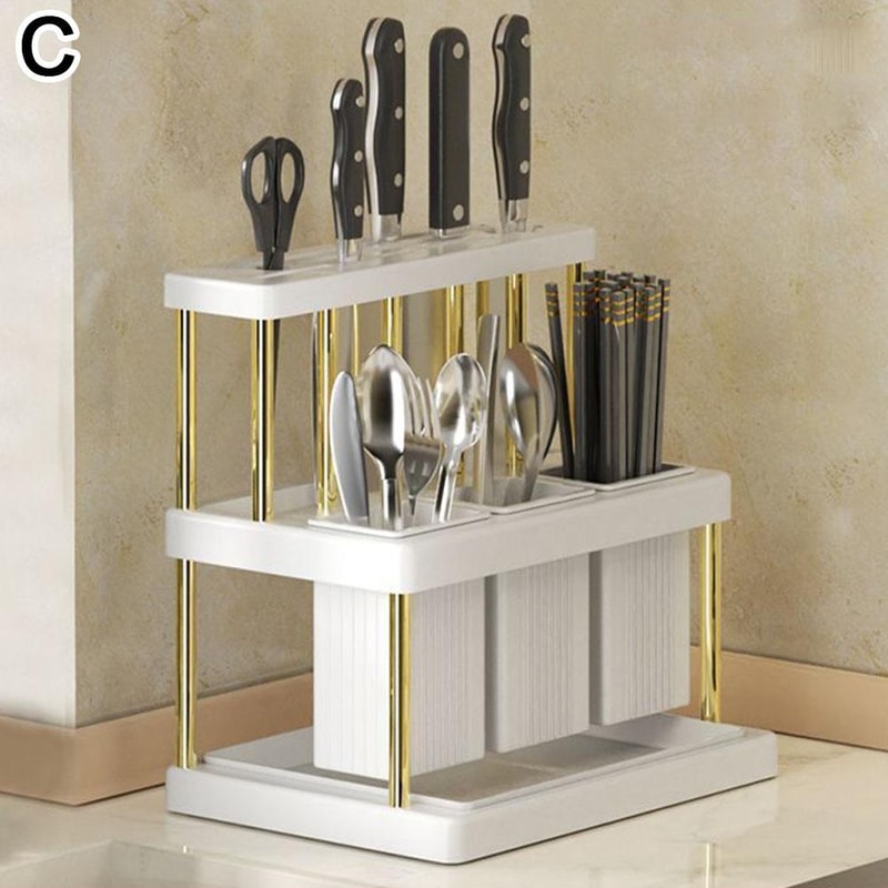 Kitchen Cutlery Holder Countertop Utensil Organizer For Spoons Forks Chopsticks 8