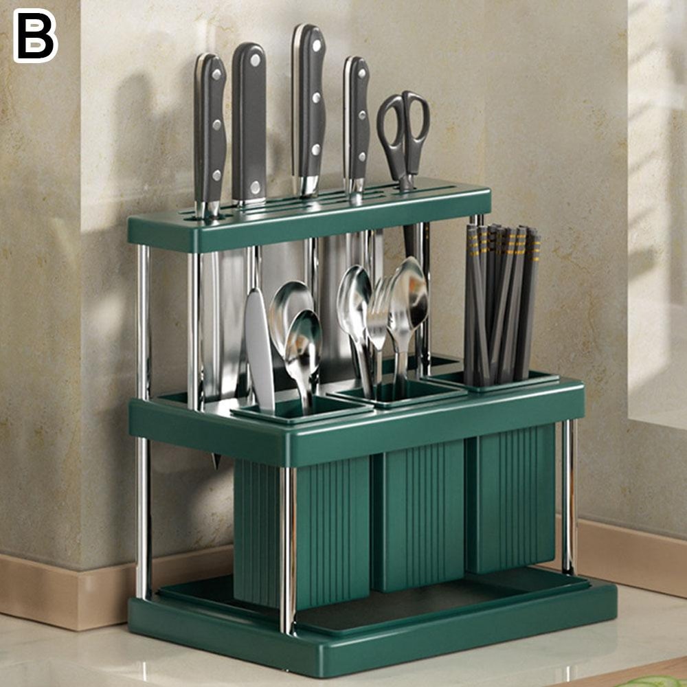 Kitchen Cutlery Holder Countertop Utensil Organizer For Spoons Forks Chopsticks 7