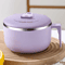 Japanese Style Stainless Steel Noodle Bowl With Lid For Dorms And Lunch 8