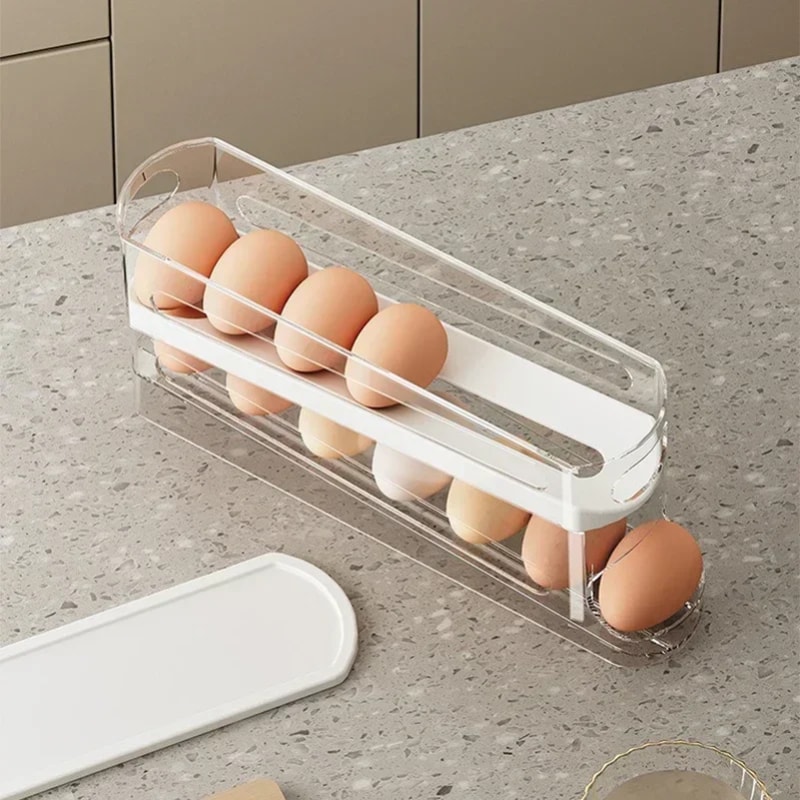 Rolling Egg Dispenser Refrigerator Egg Organizer 1