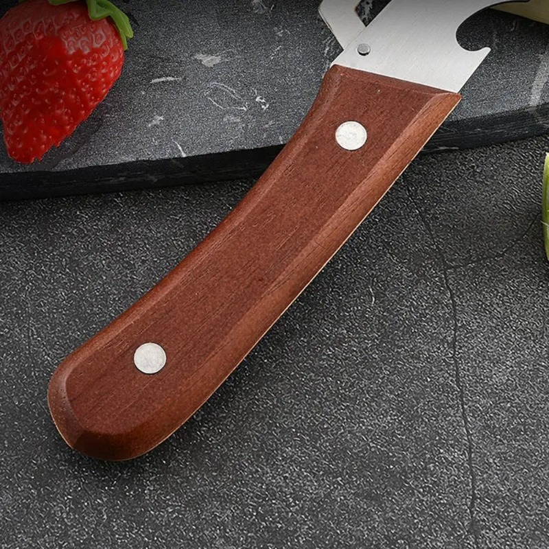 Wooden Handle Vegetable Peeler and Paring Knife