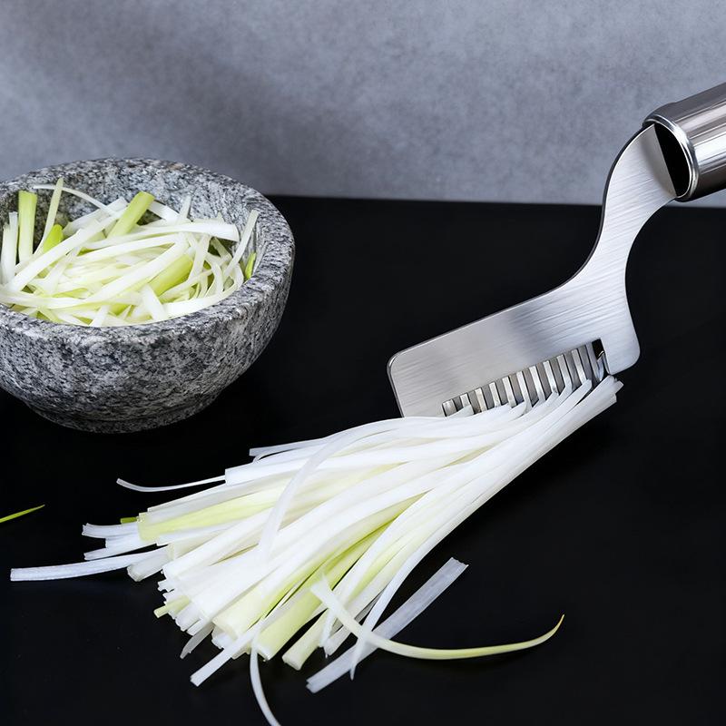 Premium Curved Blade Green Onion Chopper For Fast Easy Food Prep 1