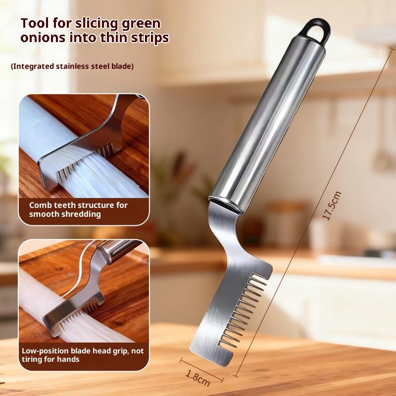 Premium Curved Blade Green Onion Chopper For Fast Easy Food Prep 2