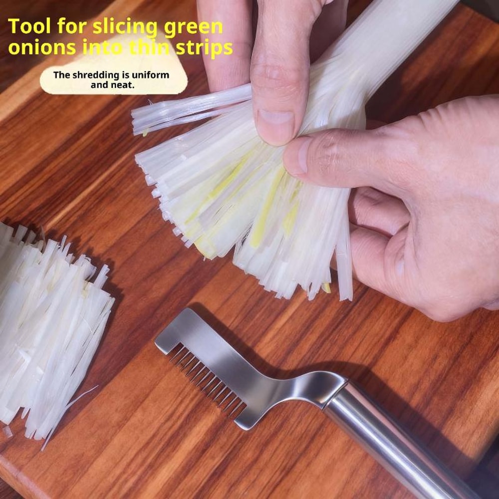 Premium Curved Blade Green Onion Chopper For Fast Easy Food Prep 4