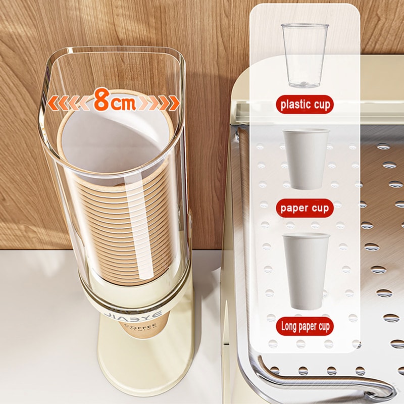 Luxury Disposable Cup Holder Paper Cup Dispenser For Countertop Storage 1