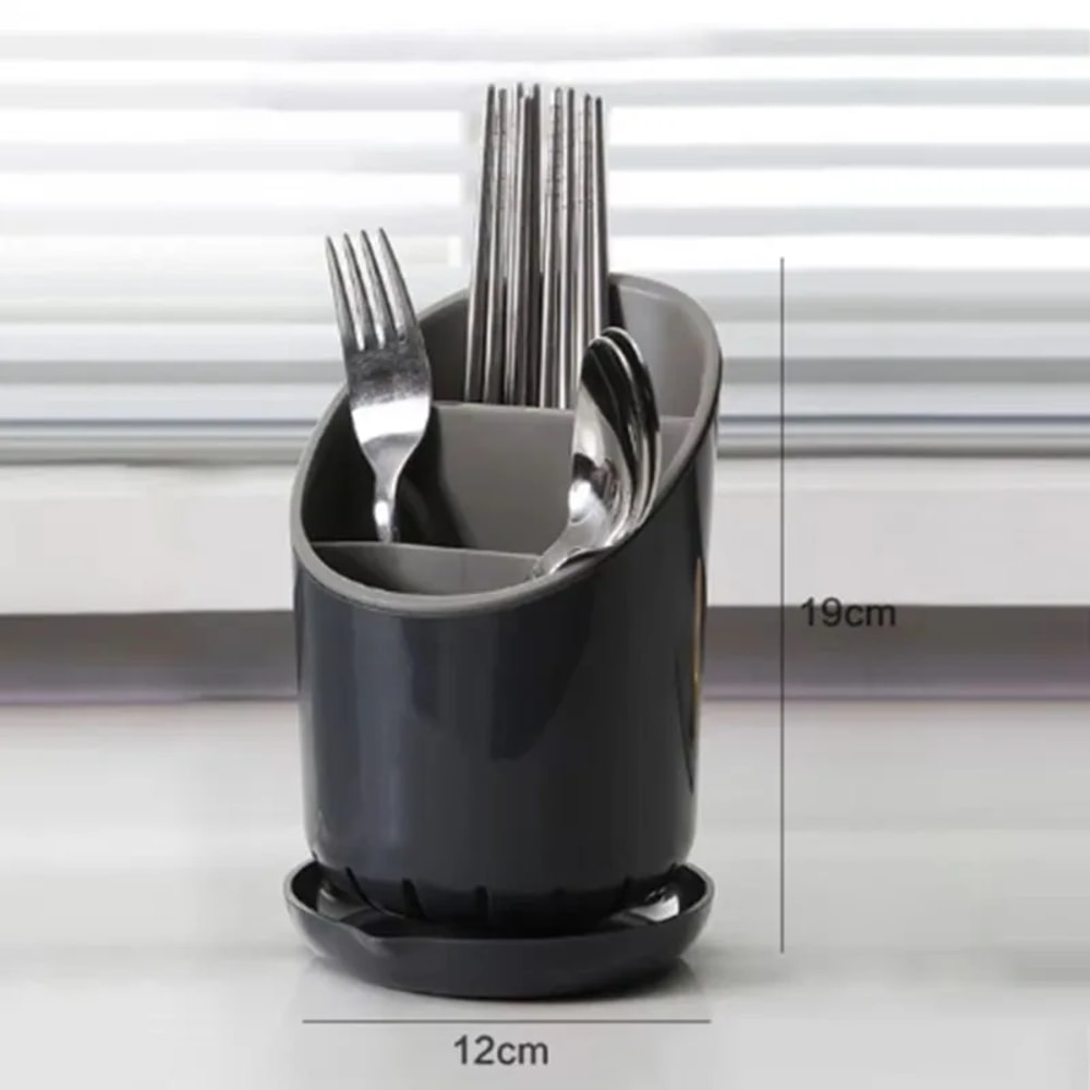 Premium Cutlery Holder Drying Rack Plastic Tableware Organizer for Kitchen Knives, Spoons & Forks