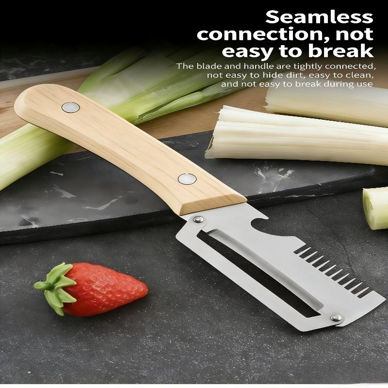 Premium Multi Functional Vegetable Peeler With Wooden Handle Bottle Opener 2