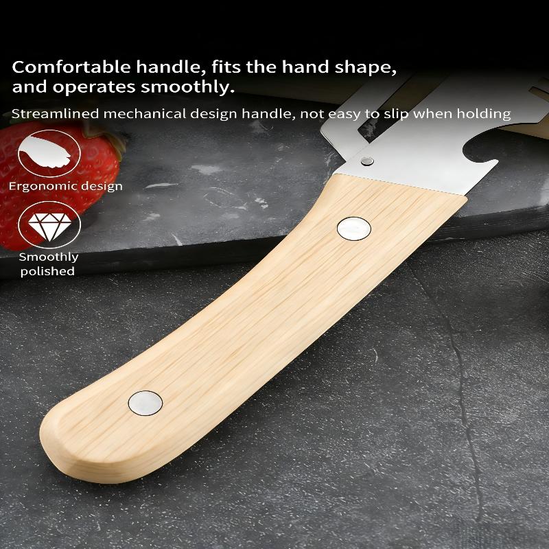 Premium Multi Functional Vegetable Peeler With Wooden Handle Bottle Opener 4