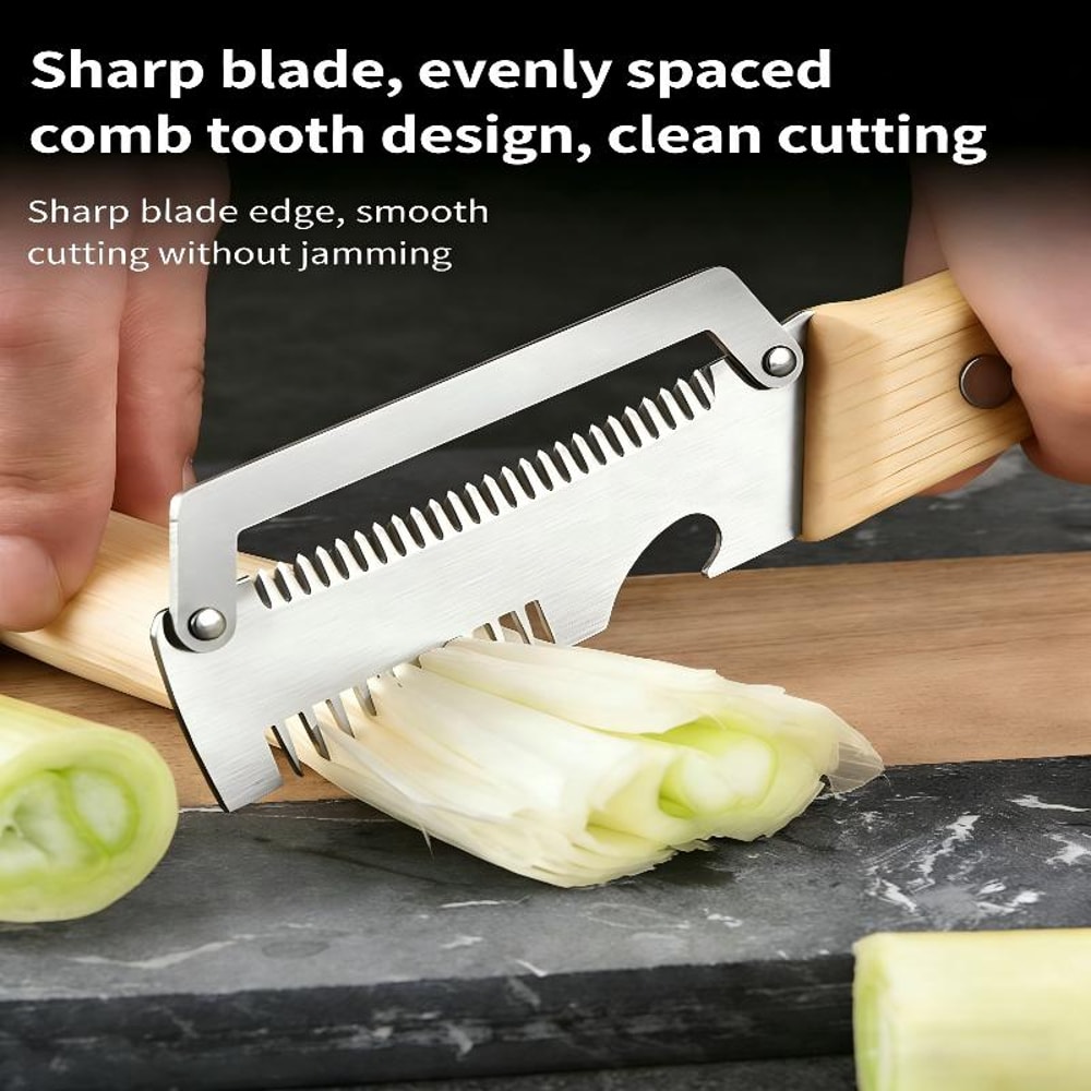 Premium Multi Functional Vegetable Peeler With Wooden Handle Bottle Opener 5