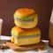 Double Tier Cute Burger Lunch Box For Kids Microwave Safe Bento Box 3
