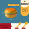 Double Tier Cute Burger Lunch Box For Kids Microwave Safe Bento Box 6