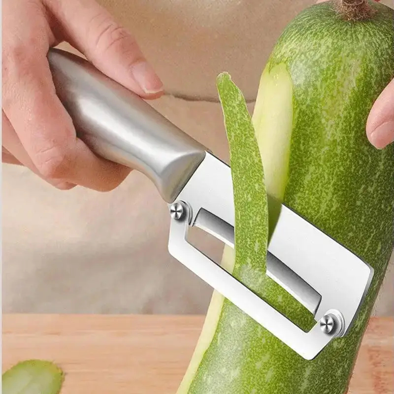 Premium Stainless Steel Flat Edge Peeler Multi Purpose Vegetable Fruit Slicer 2