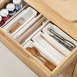 adjustable silverware drawer organizer tray expandable cutlery holder