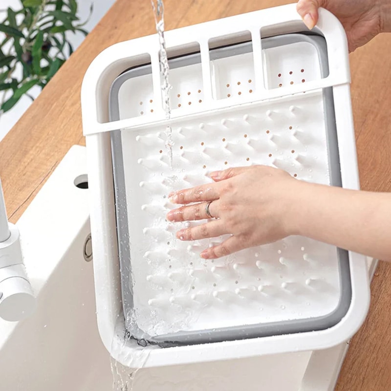 Dish Drainer Rack Space Saving Sink Organizer for Camping & Home