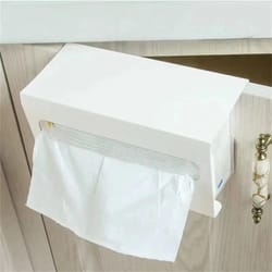 iron under cabinet paper towel & tissue box holder space saving, drill free installation