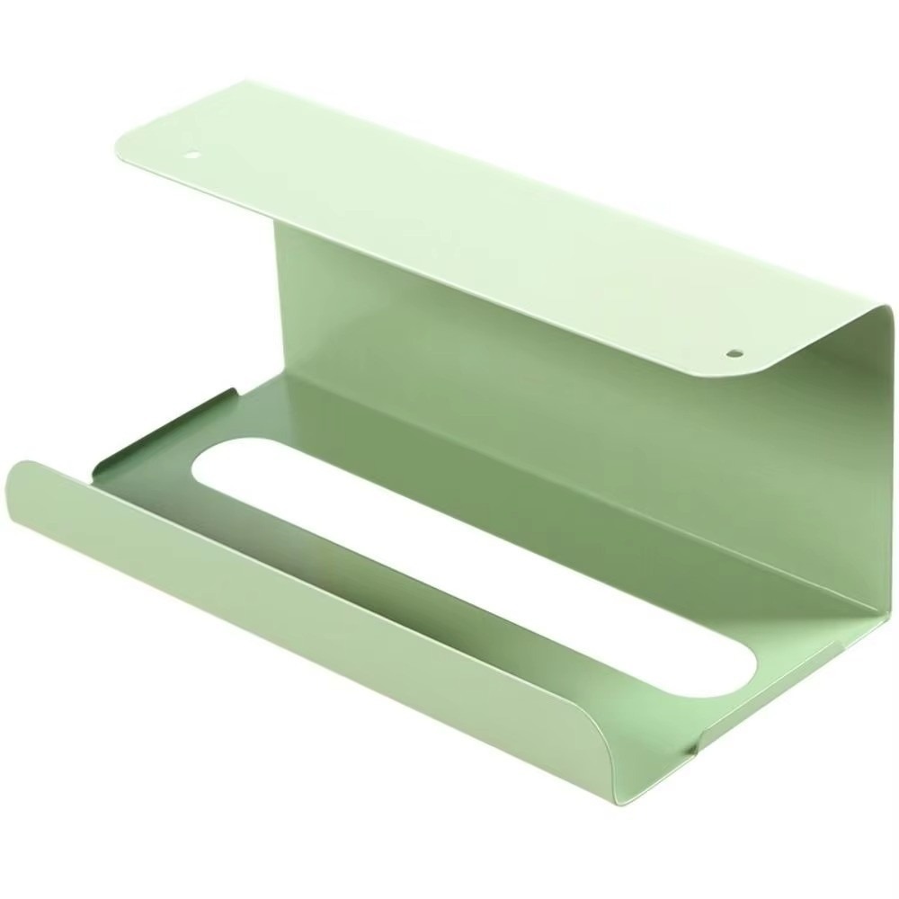 Iron Under Cabinet Paper Towel Tissue Box Holder Space Saving Drill Free Installation 3