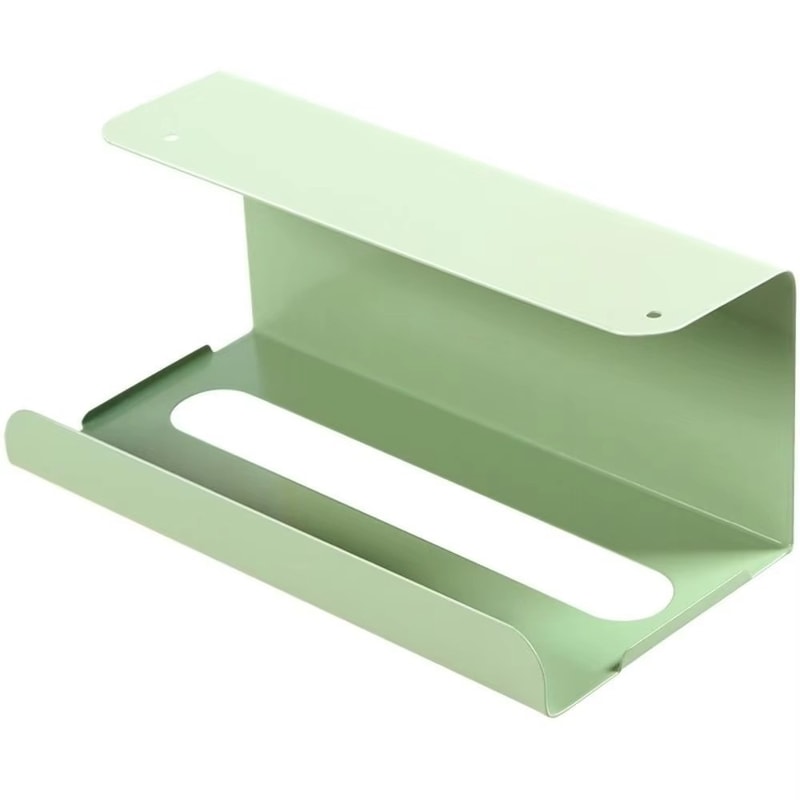 Iron Under Cabinet Paper Towel Tissue Box Holder Space Saving Drill Free Installation 3