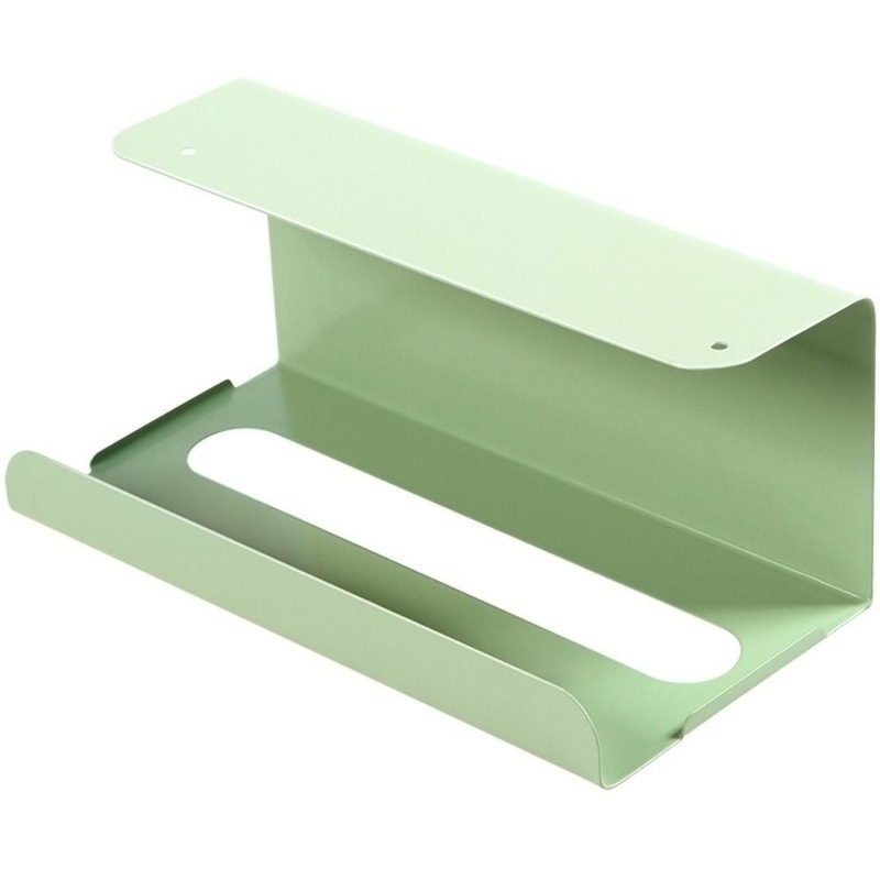 Iron Under Cabinet Paper Towel Tissue Box Holder Space Saving Drill Free Installation 9
