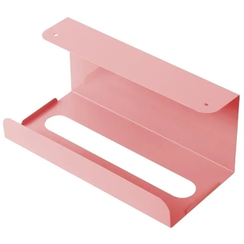 Iron Under Cabinet Paper Towel Tissue Box Holder Space Saving Drill Free Installation 10