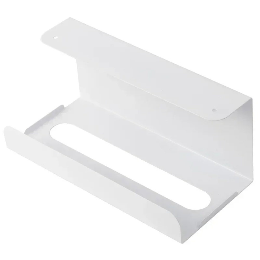 Iron Under Cabinet Paper Towel Tissue Box Holder Space Saving Drill Free Installation 7