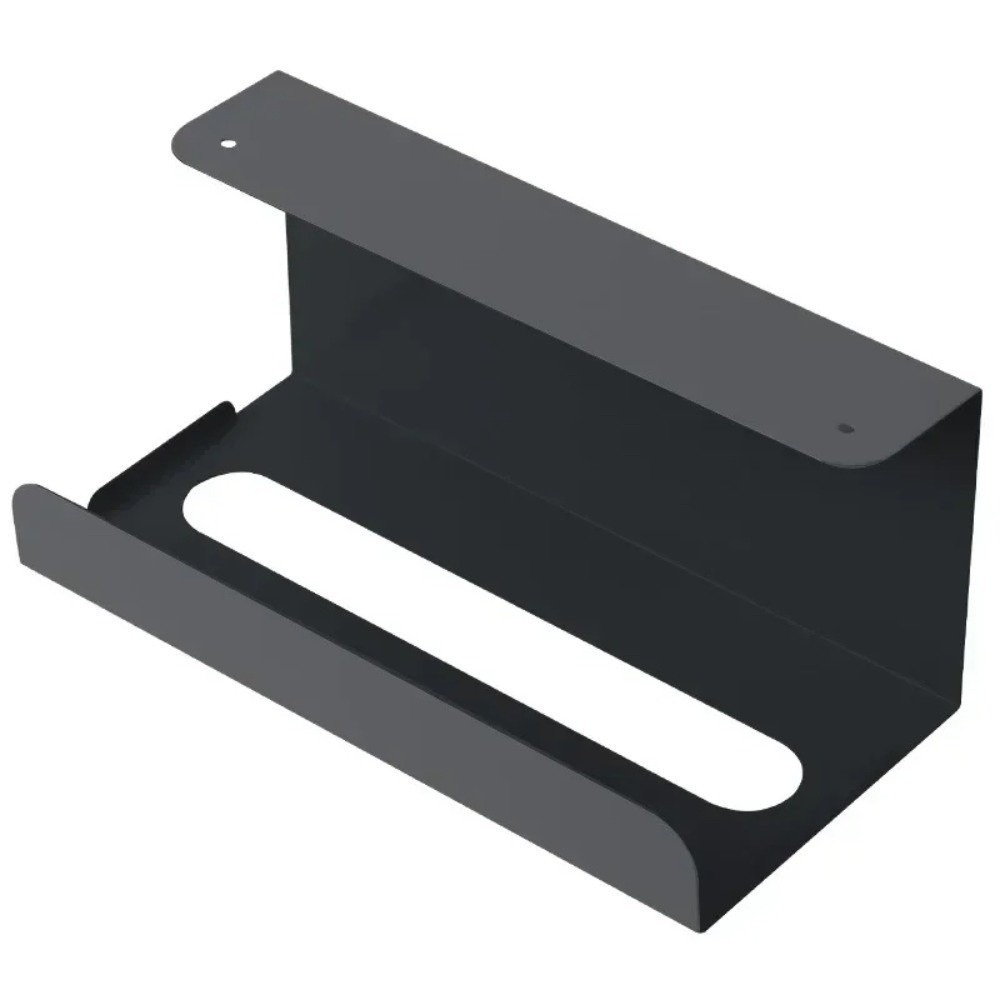 Iron Under Cabinet Paper Towel Tissue Box Holder Space Saving Drill Free Installation 8