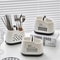Premium Kitchen Utensil Holder With Drainage Cutlery Spoon Organizer 0