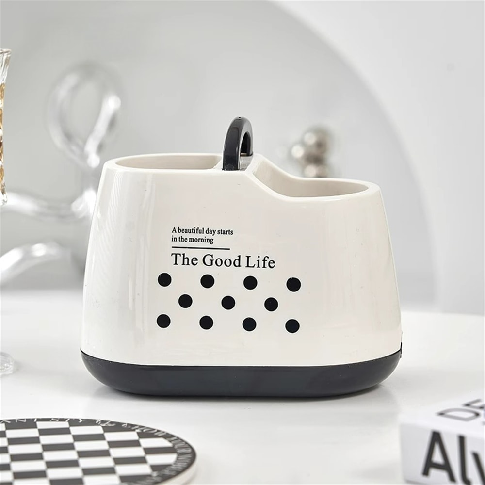 Premium Kitchen Utensil Holder With Drainage Cutlery Spoon Organizer 2