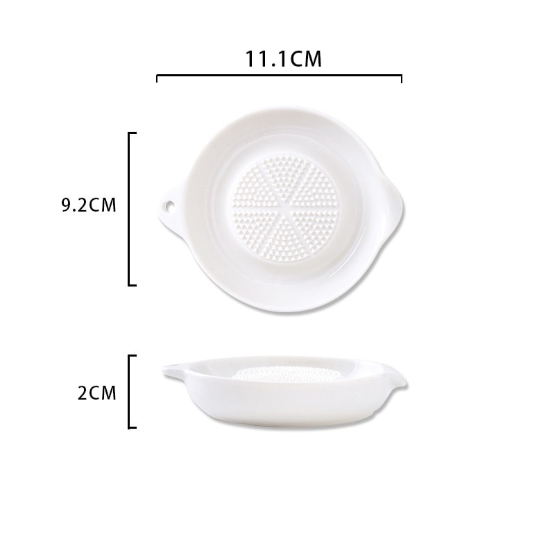 Portable Ceramic Ginger Grater & Garlic Masher Easy Spice Grinding & Food Prep Tool