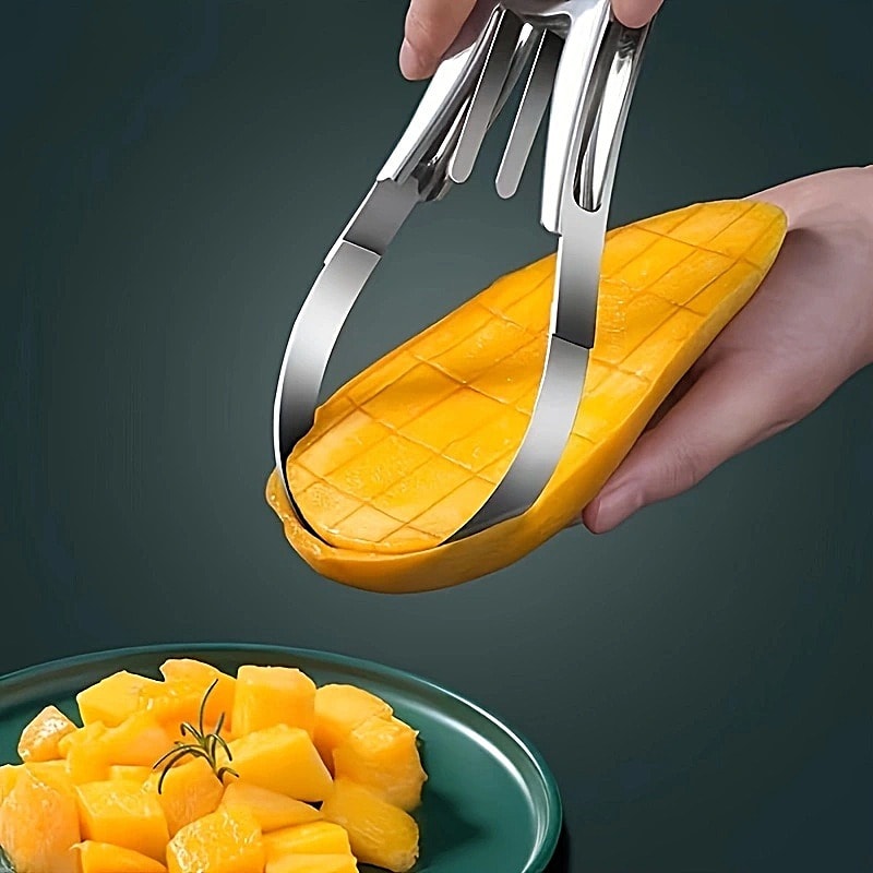 Premium Stainless Steel Mango Slicer Fruit Peeler For Easy Cutting 4