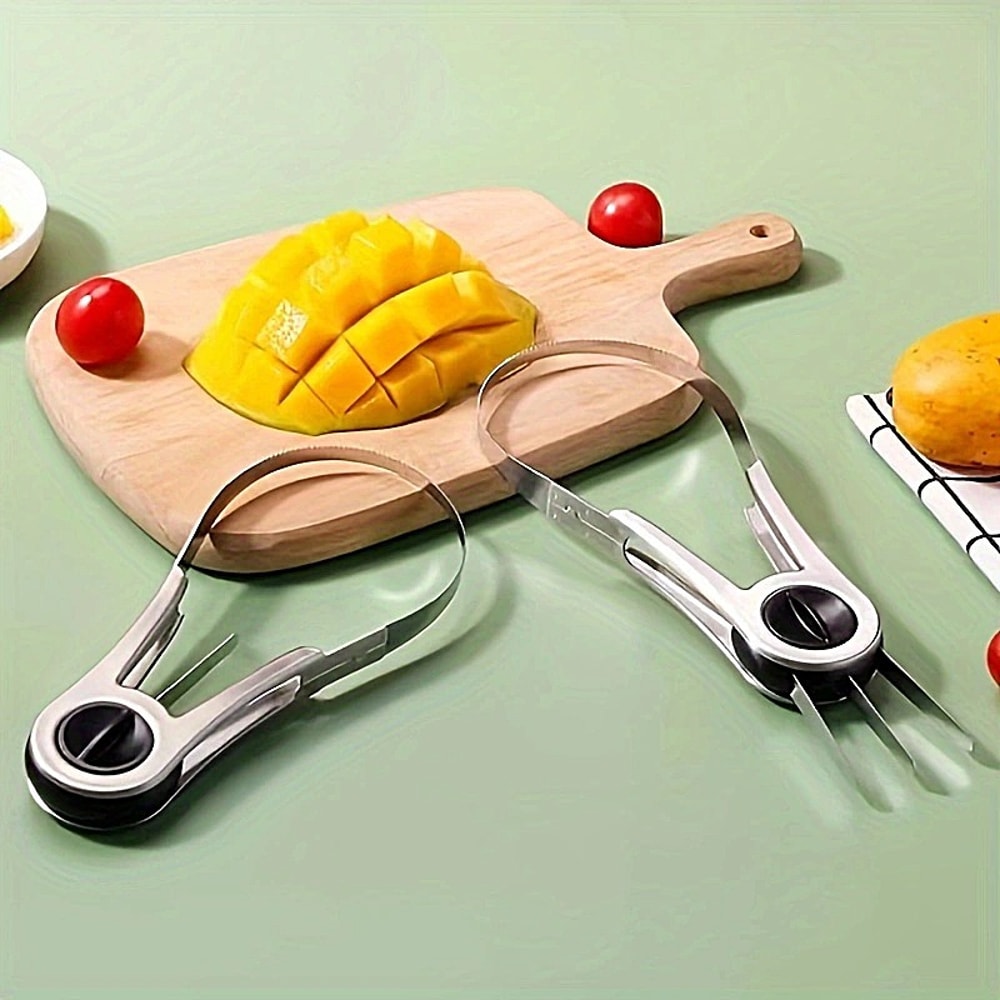 Premium Stainless Steel Mango Slicer Fruit Peeler For Easy Cutting 5