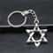 Vintage Star Of David Keychain Pendant Handmade Antique Silver Gift 0