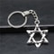Vintage Star Of David Keychain Pendant Handmade Antique Silver Gift 0