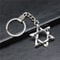 Vintage Star Of David Keychain Pendant Handmade Antique Silver Gift 1