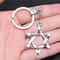 Vintage Star Of David Keychain Pendant Handmade Antique Silver Gift 2