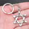Vintage Star Of David Keychain Pendant Handmade Antique Silver Gift 4
