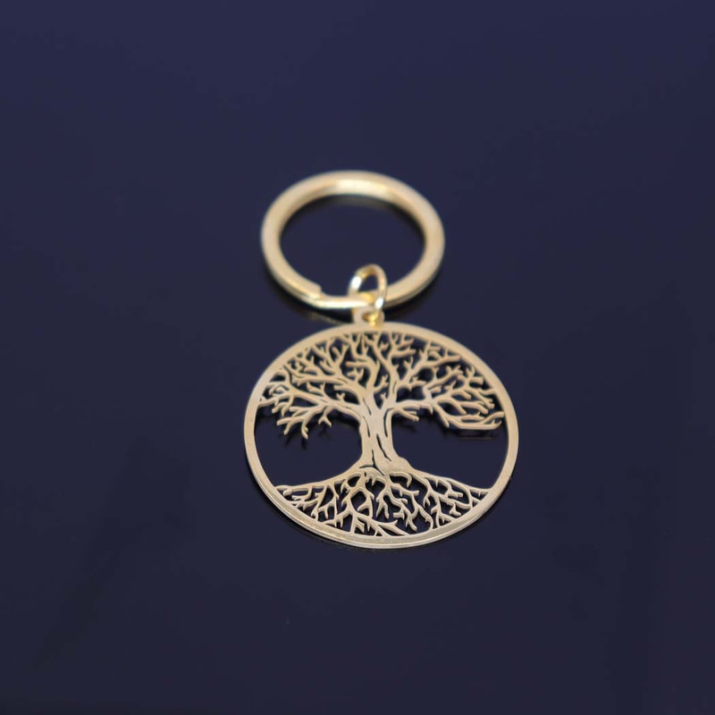Premium Stainless Steel Tree of Life Keychain for Men & Women