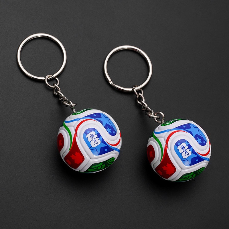 Mini Soccer Ball Keychain Sports Fan Football Charm