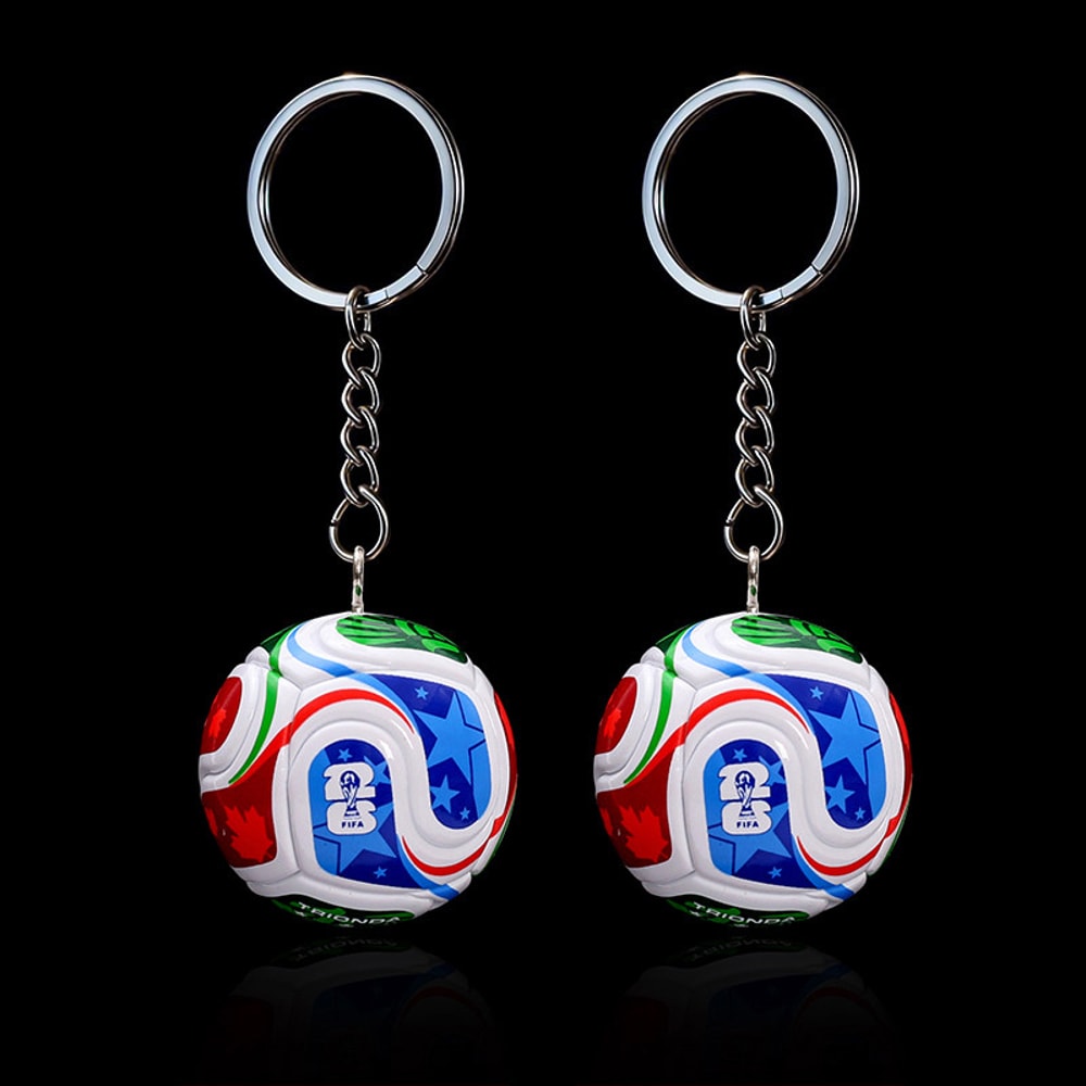 Mini Soccer Ball Keychain Sports Fan Football Charm