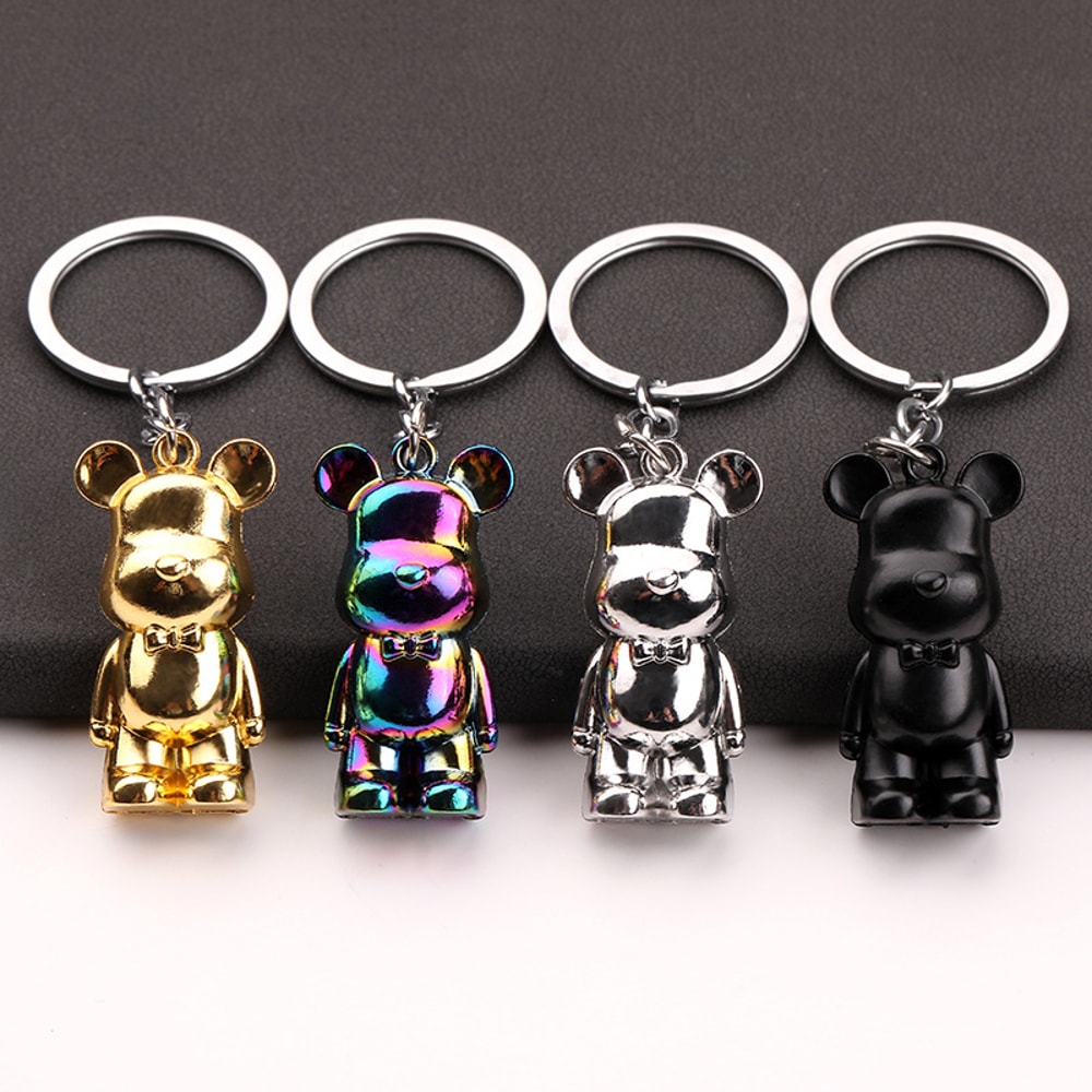 Premium Cute Zinc Alloy Bear Keychain For Car Bag Accessories 0