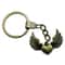 Vintage Bronze Heart Keychain with Angel Wing Charm for Men DIY Pendant Keyring