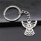 Antique Silver Angel Pendant Keyring Spiritual Charm Gift