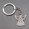 Antique Silver Angel Pendant Keyring Spiritual Charm Gift