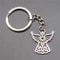 Antique Silver Angel Pendant Keyring Spiritual Charm Gift
