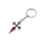 Premium Red Enamel Cross Keychain for Men & Women Durable Metal Keyring