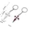 Premium Red Enamel Cross Keychain for Men & Women Durable Metal Keyring