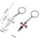 Premium Red Enamel Cross Keychain for Men & Women Durable Metal Keyring