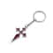 Premium Red Enamel Cross Keychain for Men & Women Durable Metal Keyring
