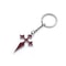 Premium Red Enamel Cross Keychain for Men & Women Durable Metal Keyring